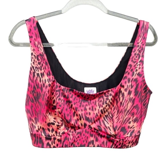 Yitty Headliner Shaping Midi Bralette Yitty Kitty Pink Animal Print NWT Plus 3X - Picture 2 of 11